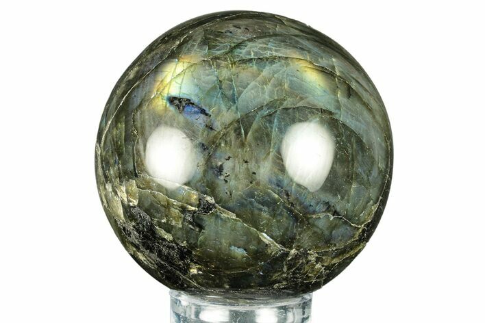 Flashy, Polished Labradorite Sphere - Great Color Play #266216